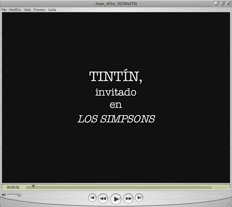 Video tintin & simpsons